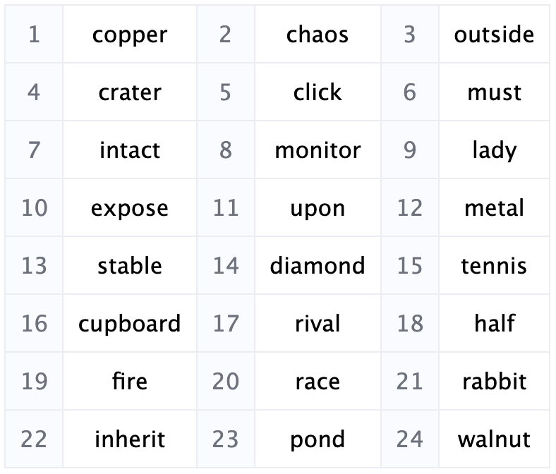 wallet mnemonic